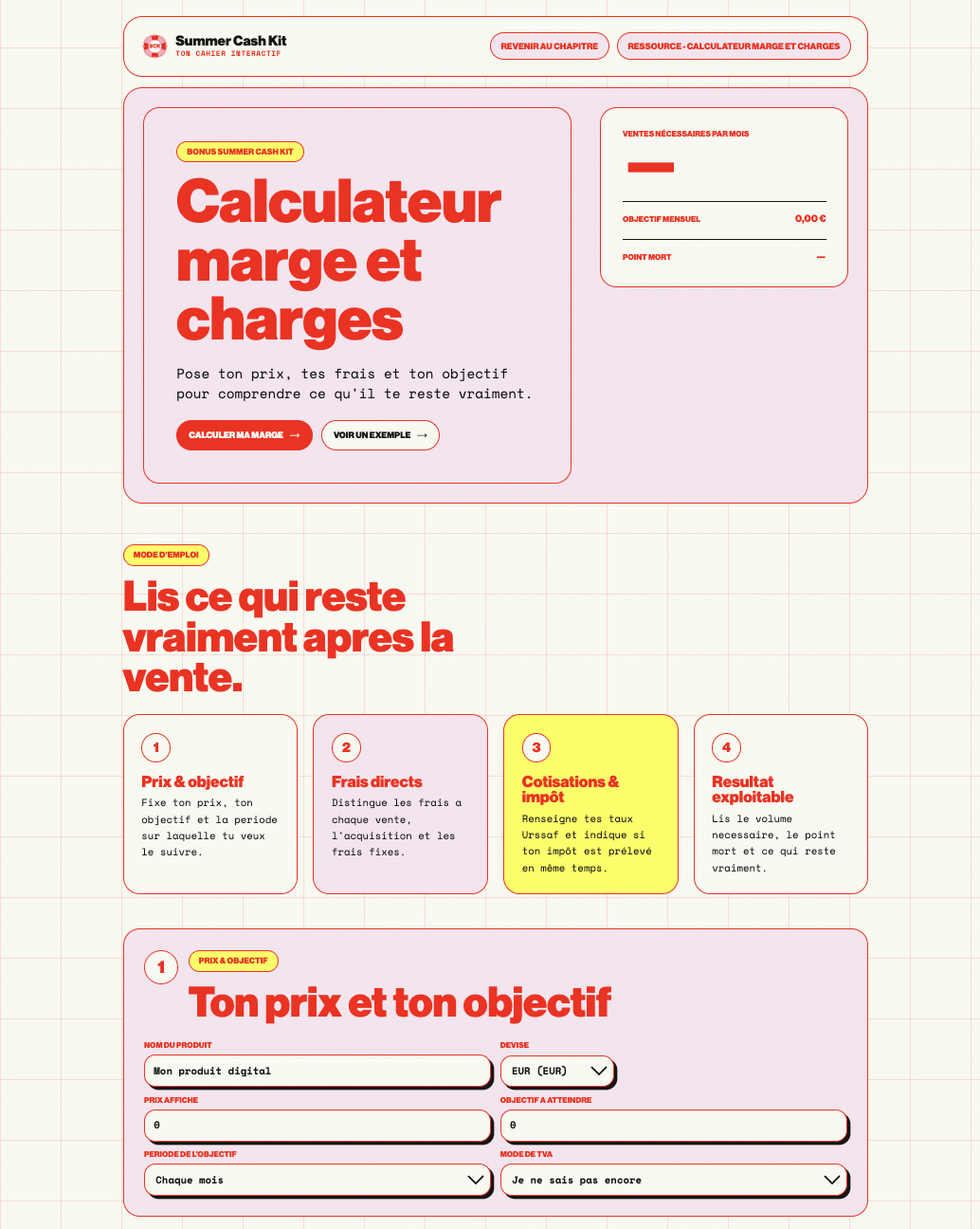 Aperçu réel d’un outil intégré au cahier